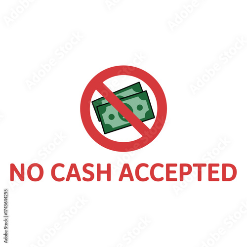 no cash accepted digital payment sign
