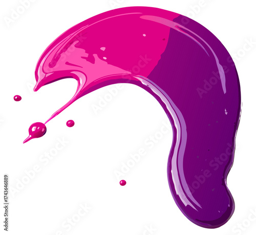 Colorful paint strokes creating a vibrant design element with a transparent background, perfect for adding a splash of color to any project