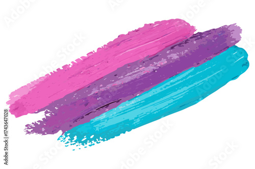 Blue and pink contrasting paint strokes form dynamic swirl on transparent background for vibrant packaging labels and web banners and for packaging label design for packaging and label design