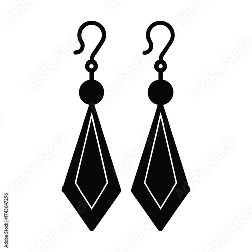 Elegant Dangle Earrings Silhouette