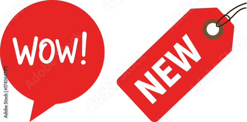 Wow sale promotion new arrival offer discount price tag vector