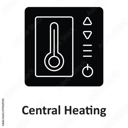Central heating Vector icon which can easily modify or edit