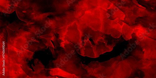 Abstract dark crimson red and black red watercolor texture, abstract fiery red cloud formations, government power concept, Abstract colorful red watercolor paint paper background texture.