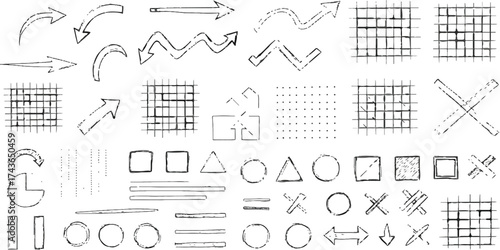 Abstract representation of digital pie chart and data blocks for technology concept