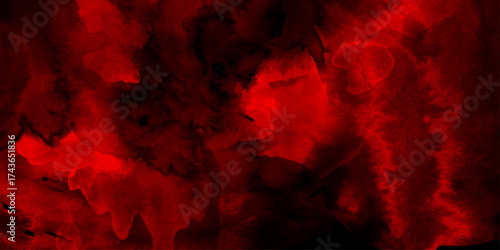 Abstract dark crimson red and black red watercolor texture, abstract fiery red cloud formations, government power concept, Abstract colorful red watercolor paint paper background texture.