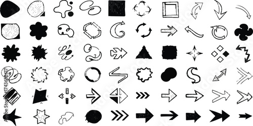 Hand drawn diamonds and stars illustration for creativity and innovation designs