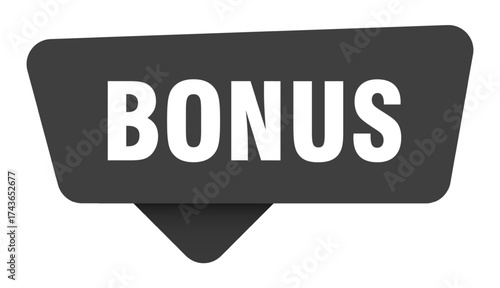 bonus black sign isolated on transpatent background. bonus sticker