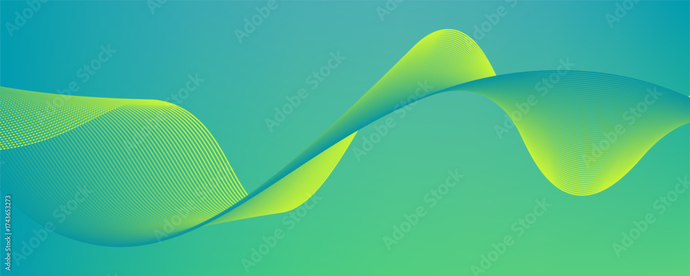 Fototapeta premium vector Abstract background light green modern corporate concept with light yellow color pattern can be edited wavy.