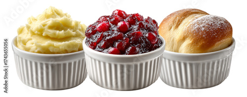 Delicious Side Dishes in Bowls with Mashed Potatoes and More