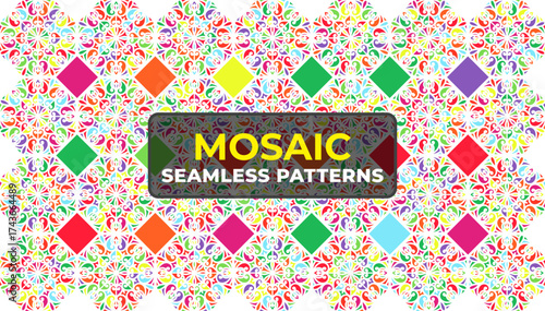 Beautiful Arabic Mosaic Design with Traditional Islamic Patterns