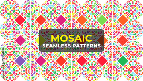 Beautiful Arabic Mosaic Design with Traditional Islamic Patterns