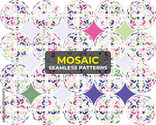 Classic Islamic Arabesque Pattern with Decorative Mosaic Design