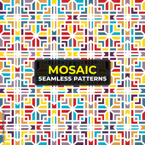 Detailed Islamic Geometric Mosaic Ornament for Ramadan Decor