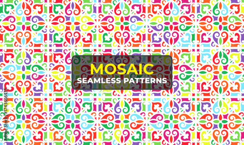 Vintage Moroccan Mosaic Design with Islamic Geometric Decoration