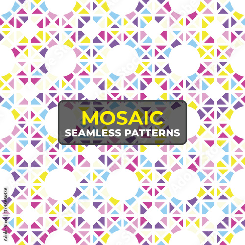 Classic Islamic Arabesque Pattern with Decorative Mosaic Design