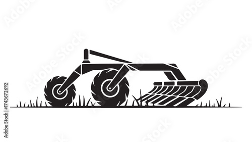 Modern farming equipment illustration for agricultural needs, highlighting precision and efficiency in field work, ideal for sustainable farming and innovative agricultural designs