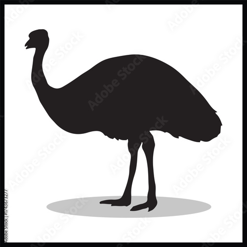 emu silhouette illustration Design emu silhouette