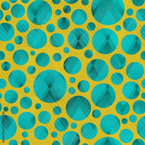 Vintage circle seamless pattern