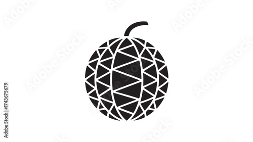 Striking geometric pineapple icon symbolizing tropical freshness and vibrant summer vibes, perfect for food branding and design projects seeking a modern, stylized appeal