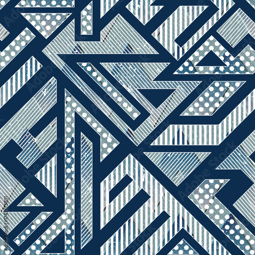 Abstract geometric pattern with grunge effect