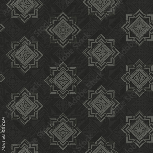 Monochrome retro geometric pattern