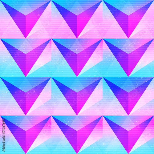 Retro purple triangle seamless pattern