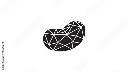 Abstract geometric shape with interconnected lines creating a modern, dynamic, and sophisticated design perfect for technology, branding, or creative projects