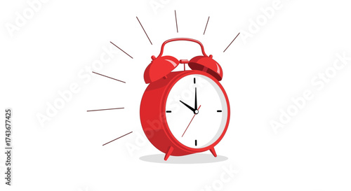 Vibrant red alarm clock illustration symbolizing deadlines and reminders with clarity