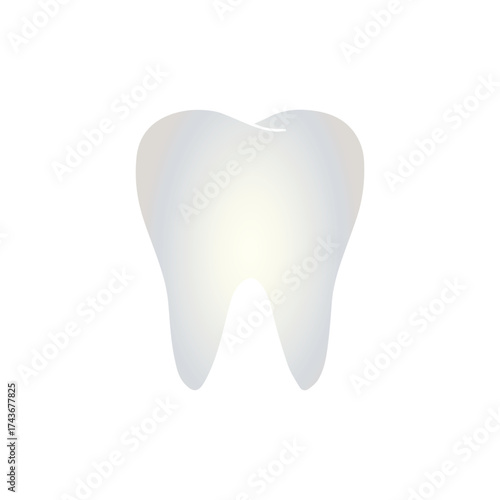 Shiny Tooth Icon for Dental Health and Hygiene