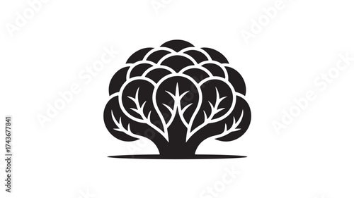 Striking black and white stylized tree logo design conveying growth, nature, and organic branding possibilities for modern businesses seeking eco-friendly appeal