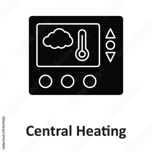 Central heating Vector icon which can easily modify or edit