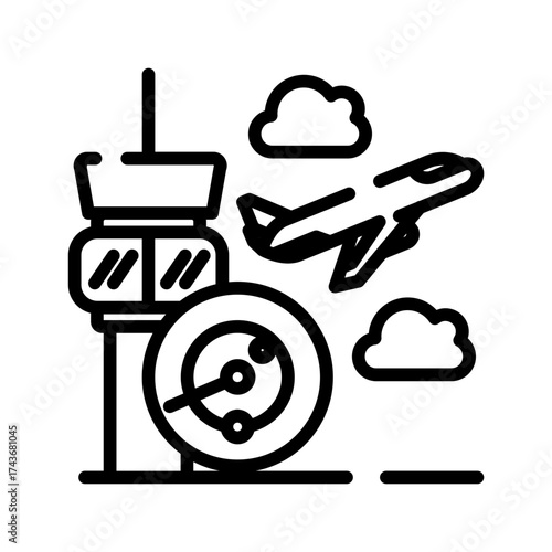 Airplane station icon