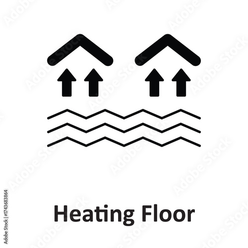 Heating floor Vector icon which can easily modify or edit