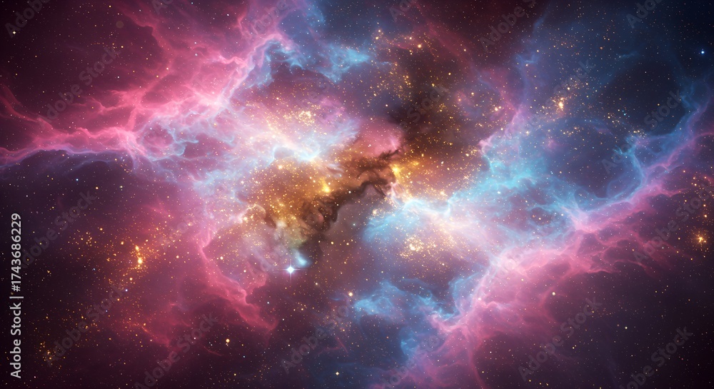 Fototapeta premium Deep Space Cosmic Nebula Glow