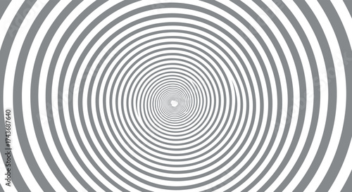 Hypnotic concentric circles create a mesmerizing optical illusion of depth and movement.