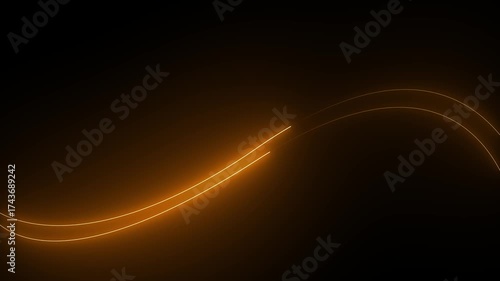 neon line 4K Technology data transferring with glowing neon lines. Horizontal neon line stripes, tech, technical, video.. 