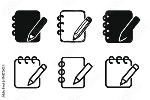 Creative Logo Variations. Doodle art. Set Logo of Design: sketchbook doodle icon. harmonious logo variations of the same emblematic concept, each