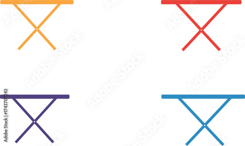 Colorful Ironing Board Icons