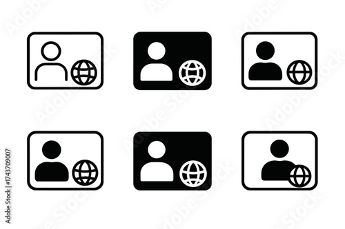 Citizenship Logo Variations. Citizenship applications. Set Logo of Citizenship applications: ID / resident card. harmonious logo variations of the same