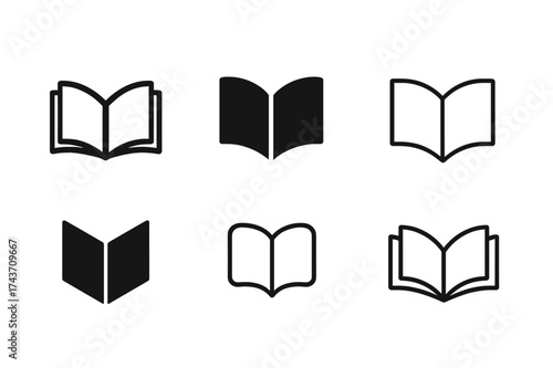 Evening Routine Logos. Planning a relaxing evening routine to unwind. Set Logo of Planning a relaxing evening routine to unwind: Open book. harmonious logo