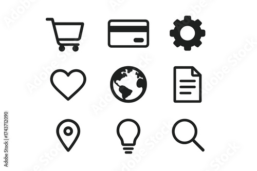 Uniform Icon Grid. Equal spacing between icons and equal margins on the edges. Uniform icon size across the
