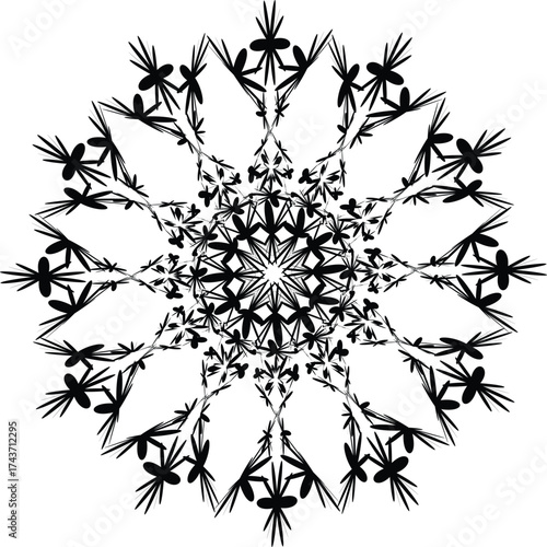  a mandala, a symbolic diagram used in various Asian cultures, particularly in Hinduism and Buddhism. 