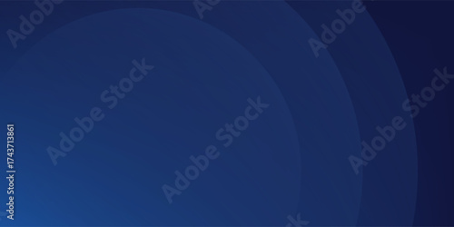 Abstract blue glowing geometric lines on dark blue background. Modern shiny blue circle