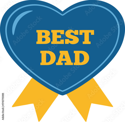 Best dad heart badge fathers day gift idea for awesome fathers