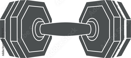 Gray Dumbbell Icon
