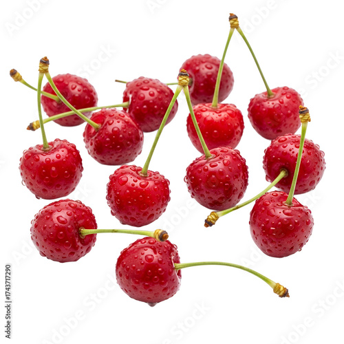 cherries isolated on white background