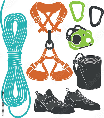 Rock Climbing Gear - Illustration Set