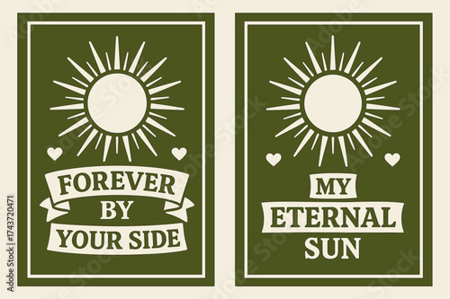 Promise Banners Design. Promise. Two vertical A6 banners with safe margins, centered composition, no elements touching edges, bold, olive green and cream,