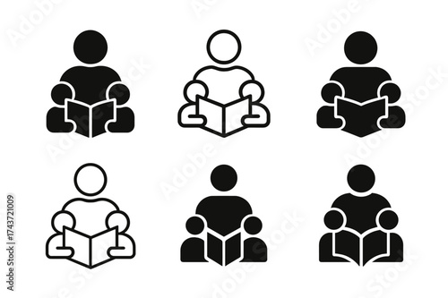 Cultural Family Logos. Family traditions across cultures. Set Logo of Culture: storytelling family icon. harmonious logo variations of the same emblematic