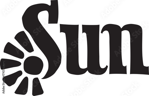 Sun logo design vector illustration